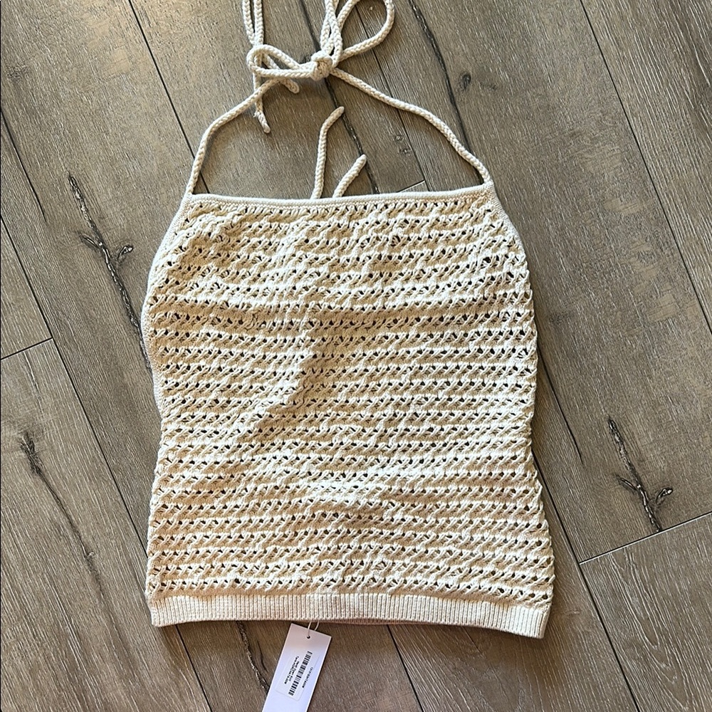 Reformation Heidi open knit tank